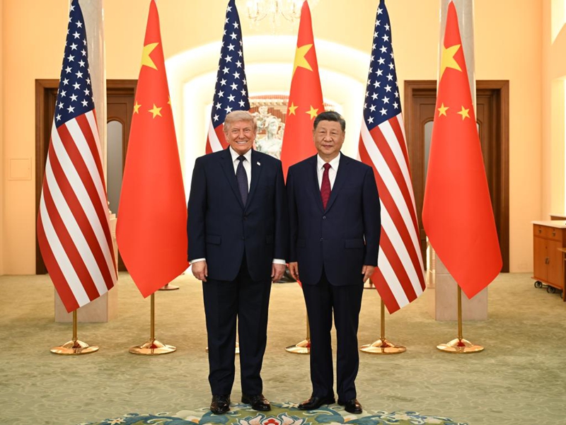 Rais wa China Xi Jinping akiandaa dhifa kumkaribisha Rais wa Marekani Donald Trump katika ziara yake ya kiserikali nchini China kwenye Jumba la Mikutano ya Umma la Beijing,   Mei 14, 2026. (Xinhua/Li Xiang)