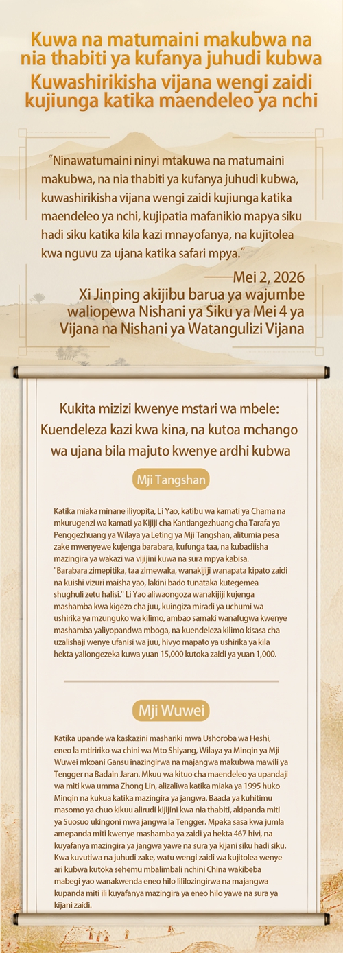 Dondoo: vijana wachangia nguvu zake katika safari ya zama mpya