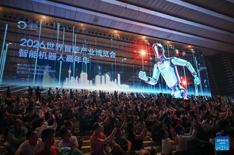 Kanivali ya roboti yafanyika kwenye Maonyesho ya AI Duniani 2026 mjini Tianjin, China