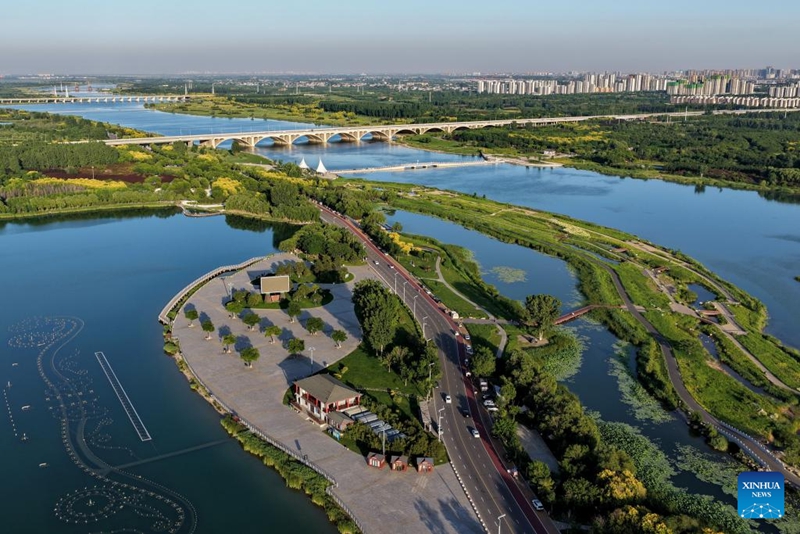 Urejeshaji wa ikolojia wahuisha Mto Hutuo katika Mji wa Shijiazhuang wa Hebei, China