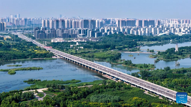 Urejeshaji wa ikolojia wahuisha Mto Hutuo katika Mji wa Shijiazhuang wa Hebei, China