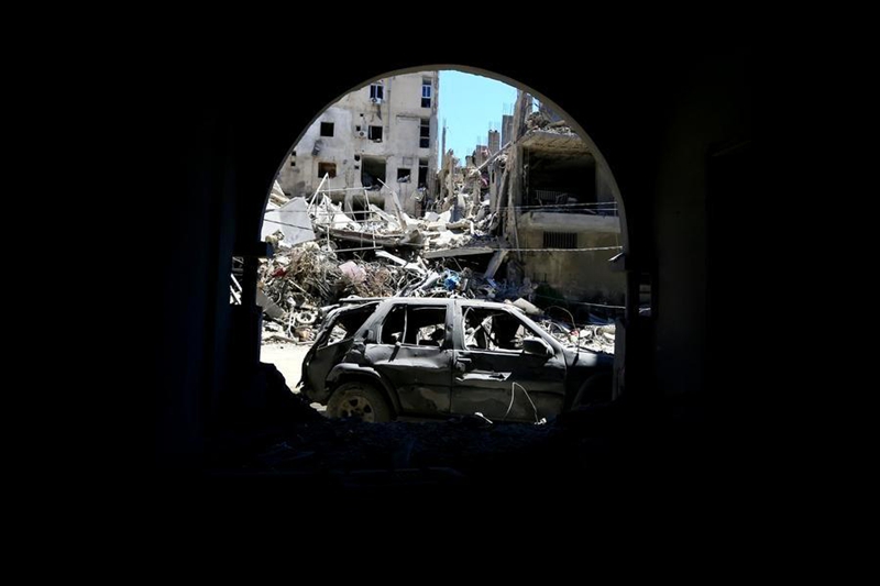 Picha hii iliyopigwa Juni 12, 2026 ikionyesha majengo yaliyoharibiwa baada ya shambulizi la hivi karibuni la anga la Israeli, huko Tyre, Lebanon. (Picha na Ali Hashisho/Xinhua)
