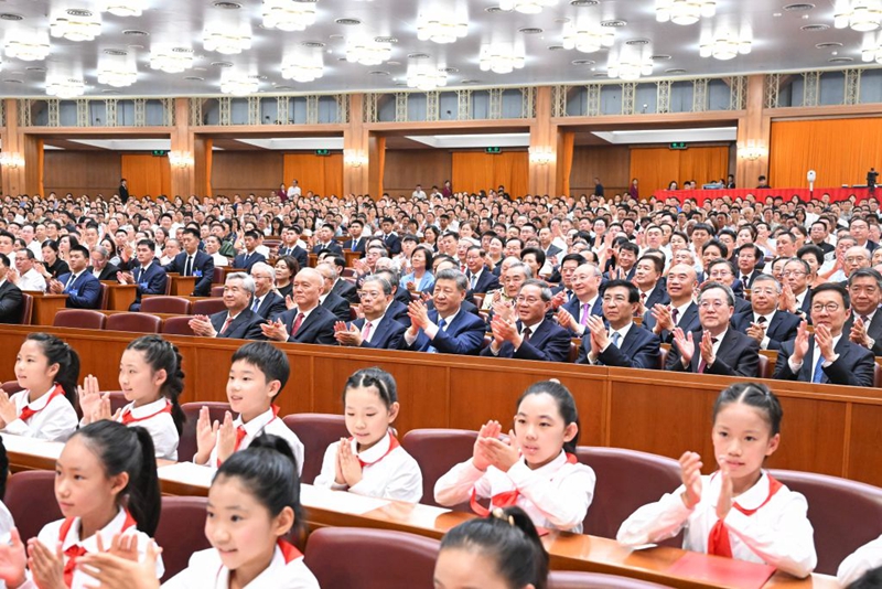 Tamasha la muziki likifanyika kwa kusherehekea miaka 105 tangu kuanzishwa kwa Chama cha Kikomunisti cha China (CPC) mjini Beijing, Juni 29, 2026. (Xinhua/Yan Yan)