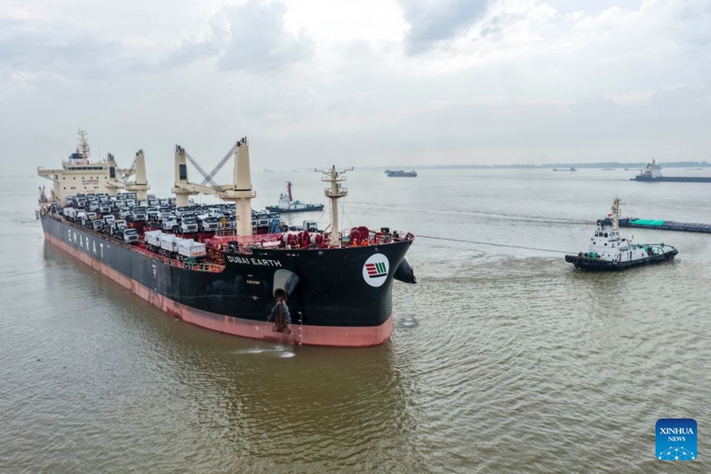 Meli ya mizigo iliyopakiwa magari 513 ya China yaondoka kutoka Mji wa Taizhou, China kuelekea Tanzania