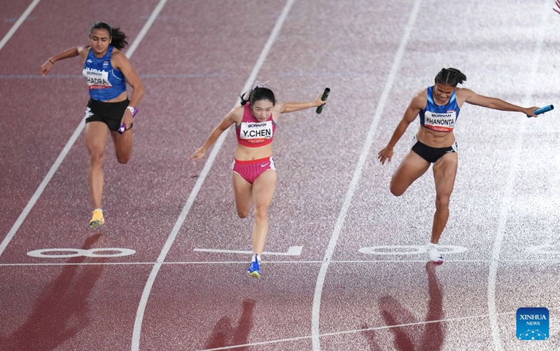 Michezo ya Asia | China yashinda medali ya dhahabu katika mbio za kupokezana vijiti za mita 100x4 kwa wanariadha wa kike na kiume