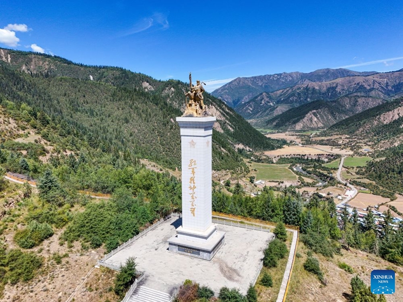 Mabaki ya vivutio vya kihistoria vya Safari Ndefu mkoani Sichuan, China