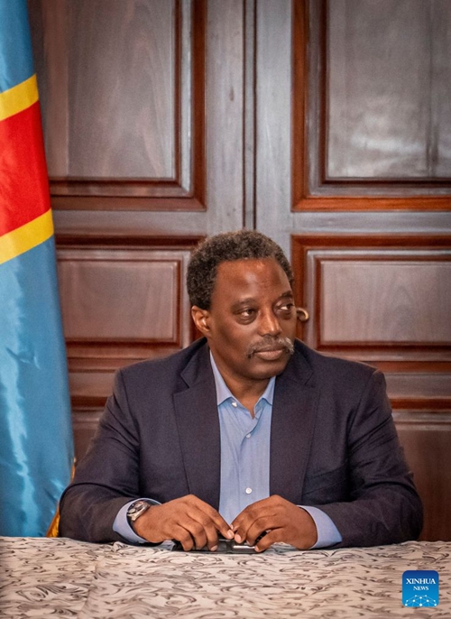 Rais wa zamani wa Jamhuri ya Kidemokrasia ya Kongo (DRC) Joseph Kabila akihudhuria hafla ya uzinduzi wa Mstari wa Mbele kwa ajili ya Kujenga Tena Msingi wa Taifa (Front for the Re-foundation of the Nation-FRN) mjini Goma, makao makuu ya Jimbo la Kivu Kaskazini la DRC, tarehe 12 Oktoba 2026. (Str/Xinhua)