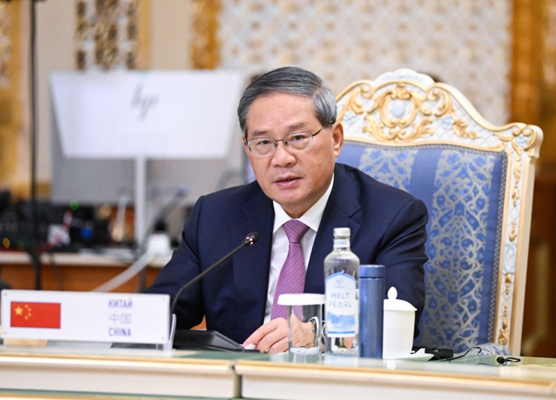 Tarehe 20 Oktoba 2026, Waziri Mkuu wa Baraza la Serikali la China Li Qiang akihudhuria kwenye Mkutano wa 25 wa Baraza la Wakuu wa Serikali （Waziri Mkuu）wa Nchi Wanachama wa Jumuiya ya Ushirikiano ya Shanghai (SCO) huko Dushanbe, Tajikistan. (Xinhua/Shen Hong)